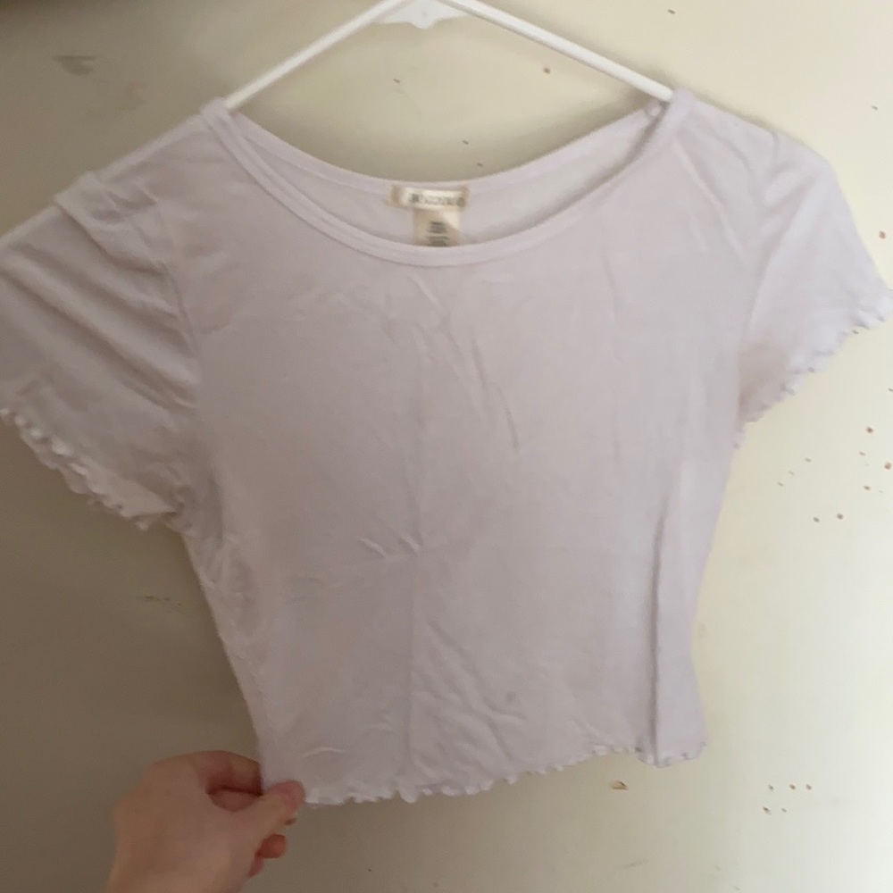White cropped top